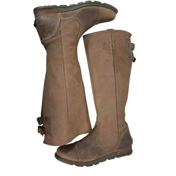 SOREL Major Tall Knee High Riding Brown Leather Tall Pull On Boots Women Size‎ 8