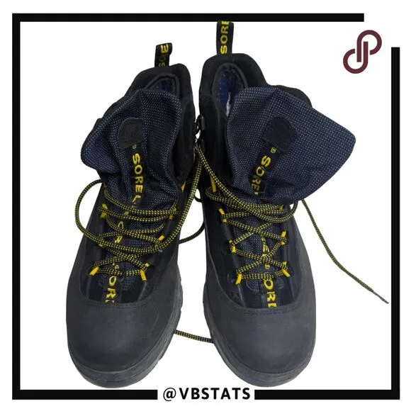Sorel Men's Canada Steel Toe Winter Safety Work Boots Navy Blue Size 11