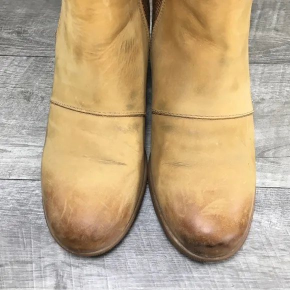 Sorel NL3022 Camel Leather Joan of Arctic Chelsea Ankle Womens Boots Size 8.5