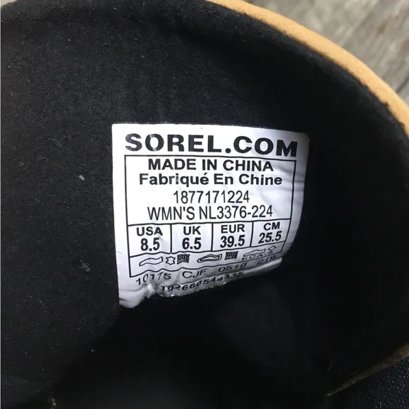 Sorel NL3376 Lexie Wedge Womens Felt &amp; Leather Waterproof Ankle Boots Size 8.5