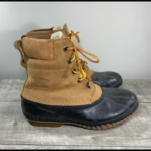 Sorel NM2575 Sorel Men's Cheyanne II Lace Up Duck Men’s Leather Boots Size 8