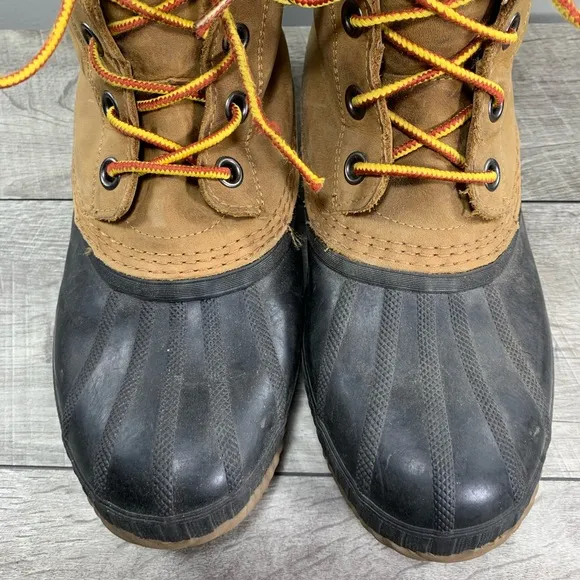 Sorel NM2575 Sorel Men's Cheyanne II Lace Up Duck Men’s Leather Boots Size 8