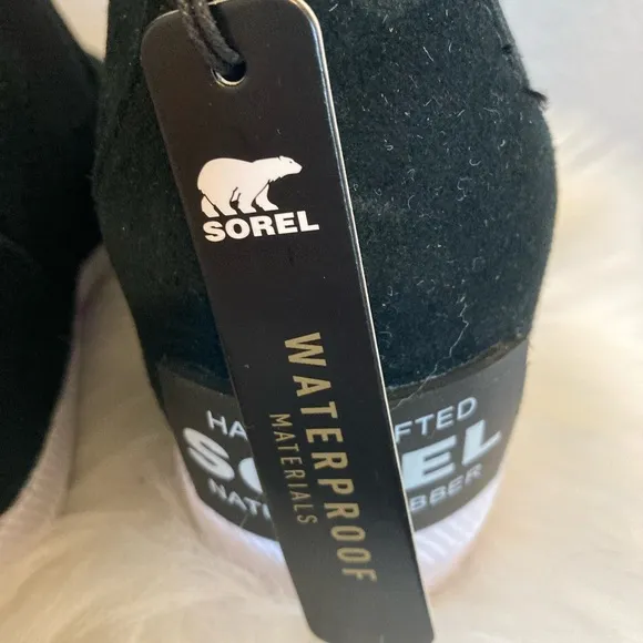 Sorel Out N About Black Suede Ankle Boots