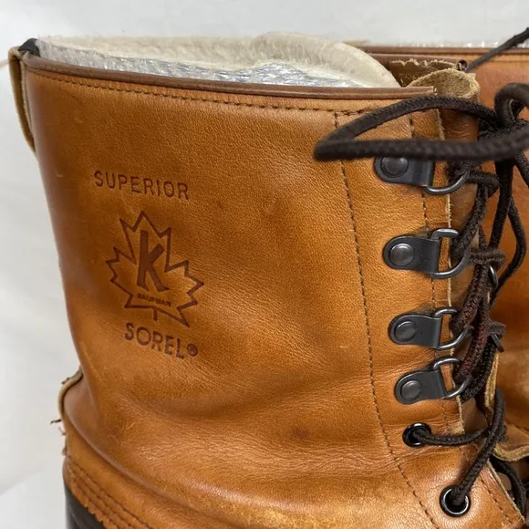 Sorel SUPERIOR  tan Leather/rubber Snow/Work boots Size 12