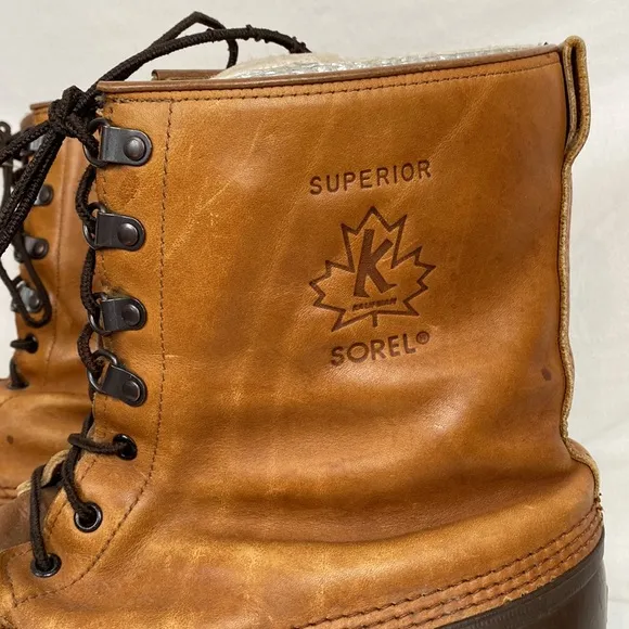 Sorel SUPERIOR  tan Leather/rubber Snow/Work boots Size 12