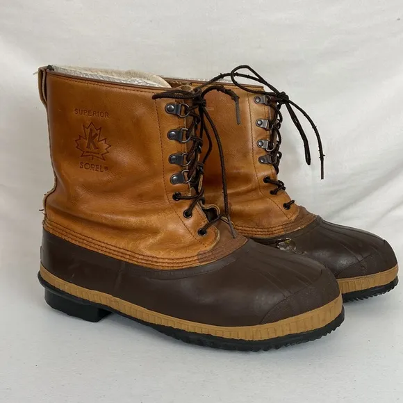 Sorel SUPERIOR  tan Leather/rubber Snow/Work boots Size 12
