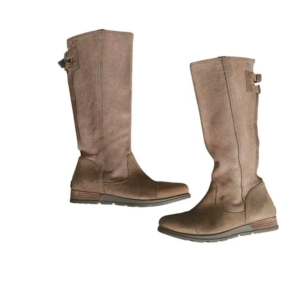 Sorel Tall Boots Women's SZ 11 Pull on Brown Leather Western Horse Ride Rodeo