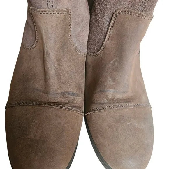 Sorel Tall Boots Women's SZ 11 Pull on Brown Leather Western Horse Ride Rodeo
