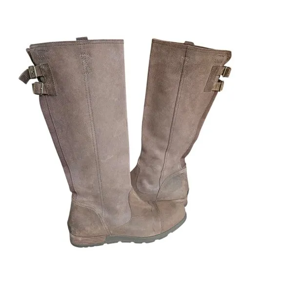 Sorel Tall Boots Women's SZ 11 Pull on Brown Leather Western Horse Ride Rodeo