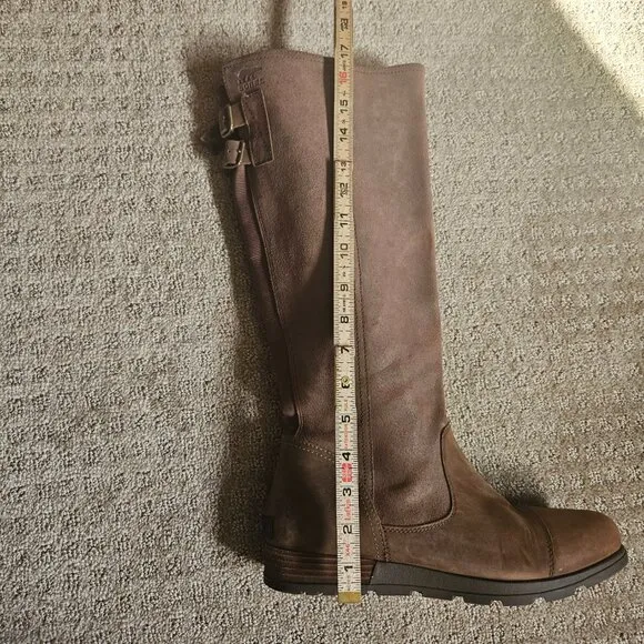 Sorel Tall Boots Women's SZ 11 Pull on Brown Leather Western Horse Ride Rodeo