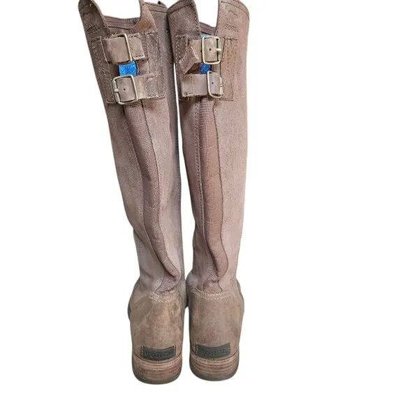 Sorel Tall Boots Women's SZ 11 Pull on Brown Leather Western Horse Ride Rodeo