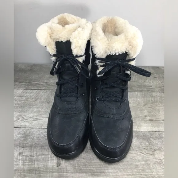 Sorel Tivoli IV Parc Waterproof Boots Black Sea Salt Women’s NL4471 Size 9.5