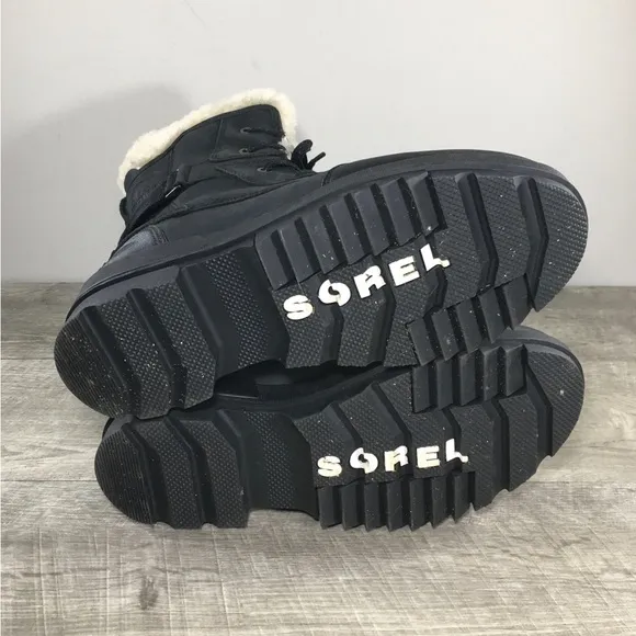 Sorel Tivoli IV Parc Waterproof Boots Black Sea Salt Women’s NL4471 Size 9.5