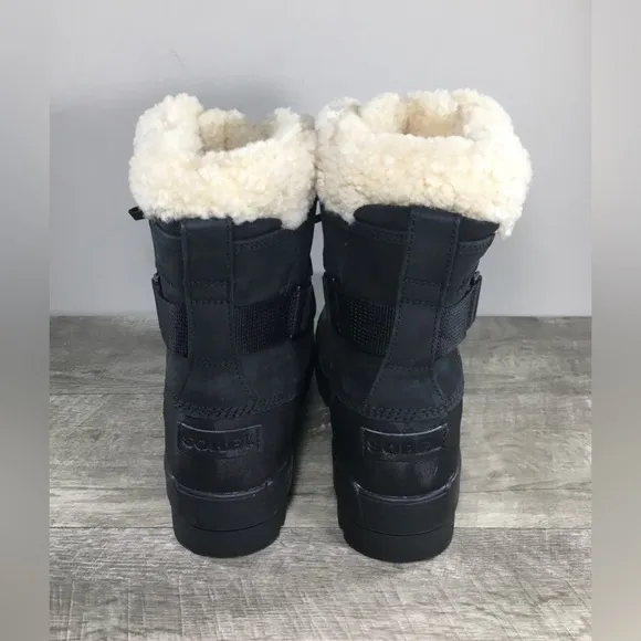Sorel Tivoli IV Parc Waterproof Boots Black Sea Salt Women’s NL4471 Size 9.5
