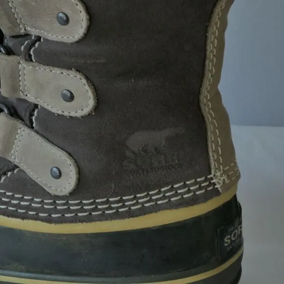 Sorel Winter Snow Boots Women's Size 6 Joan of Arctic Tall Tan Brown Faux Fur