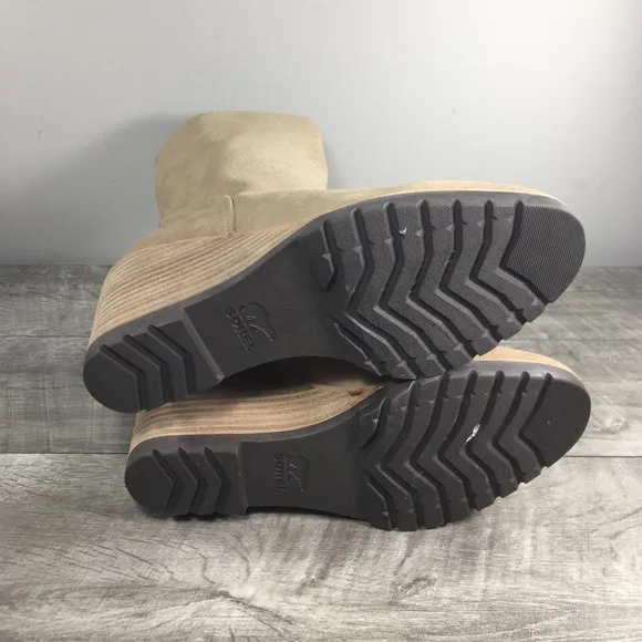 Sorel Womens After Hours Beach Waterproof Suede Mid Top Tan Boots NL2563 Size 9