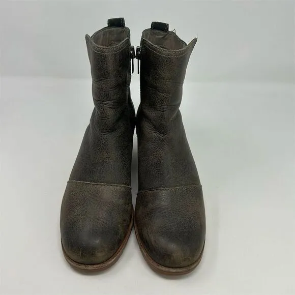 Sorel Women's Cate Ankle Boots Size 6 Gray Waterproof Casual Block Heel