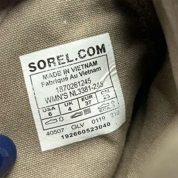 Sorel Women's Cate Ankle Boots Size 6 Gray Waterproof Casual Block Heel