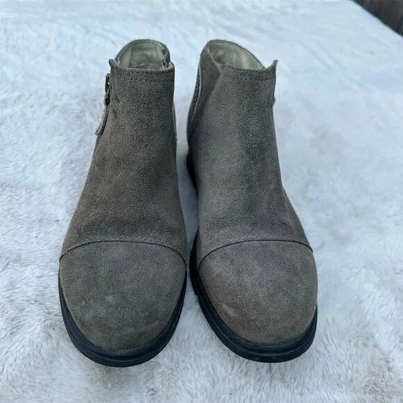 Sorel Women's Chelsea Ankle Boots Brown Suede Leather Size 7