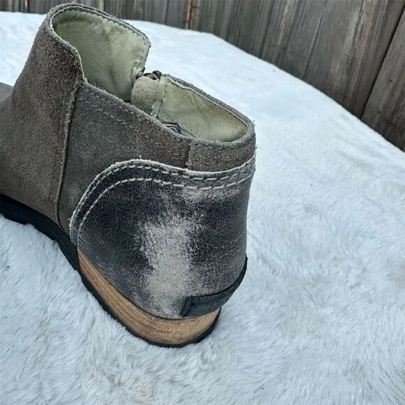 Sorel Women's Chelsea Ankle Boots Brown Suede Leather Size 7