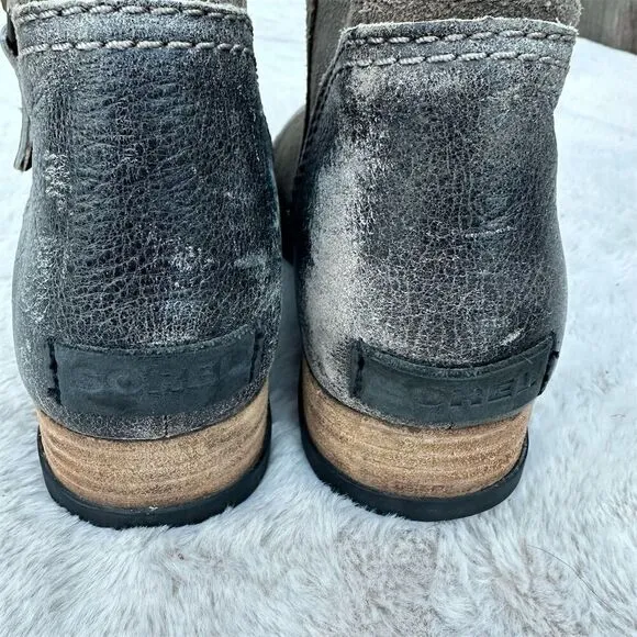 Sorel Women's Chelsea Ankle Boots Brown Suede Leather Size 7