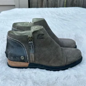 Sorel Women's Chelsea Ankle Boots Brown Suede Leather Size 7