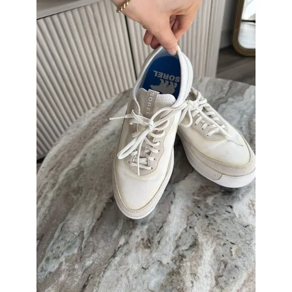 Sorel Womens Cream ONA 503 Lace Up Casual Athletic Shoes Size US 7.5 M EU 38