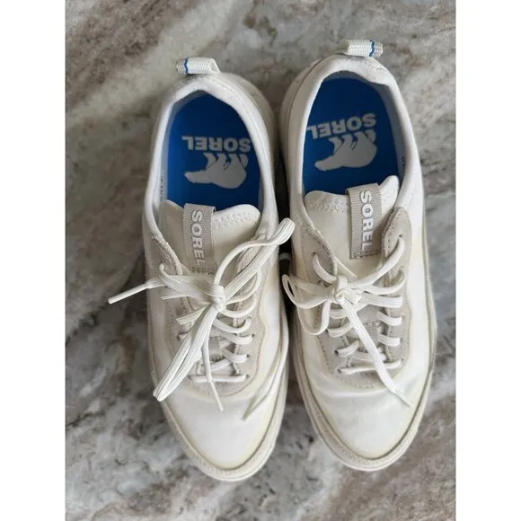 Sorel Womens Cream ONA 503 Lace Up Casual Athletic Shoes Size US 7.5 M EU 38