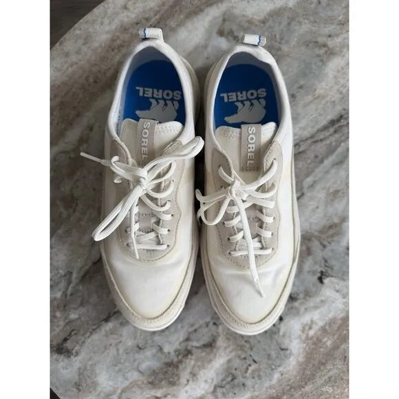 Sorel Womens Cream ONA 503 Lace Up Casual Athletic Shoes Size US 7.5 M EU 38