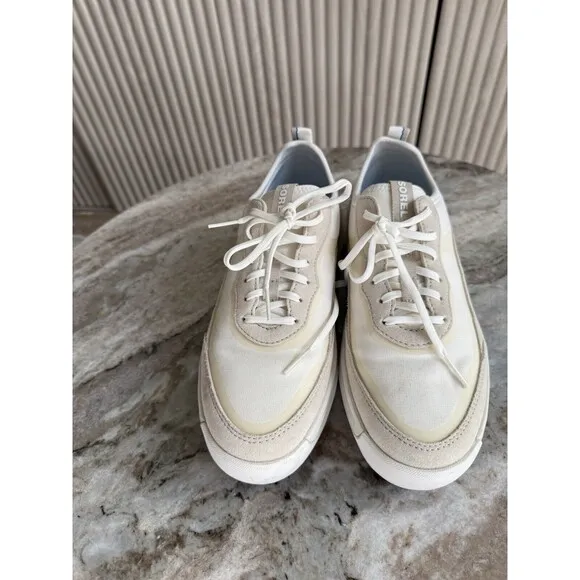 Sorel Womens Cream ONA 503 Lace Up Casual Athletic Shoes Size US 7.5 M EU 38