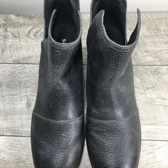 Sorel Women's NL3383 Cate Cutout Gray Leather Waterproof Bootie Boots Size 8