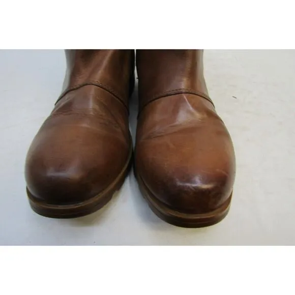 Sorel Womens Size 8 M Brown Leather Chelsea Zip Ankle Boots Booties