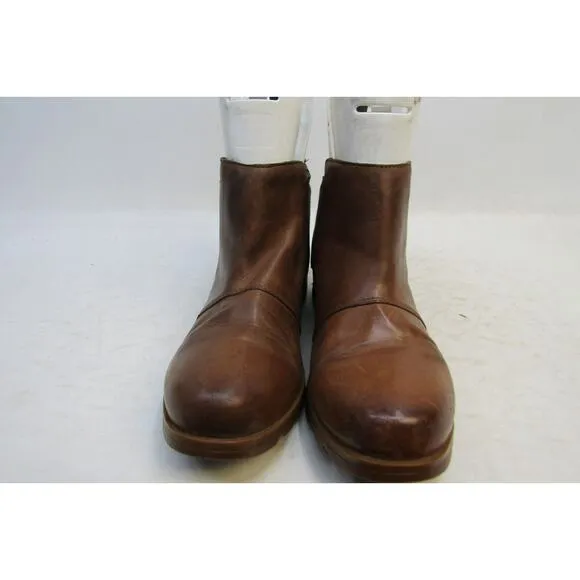 Sorel Womens Size 8 M Brown Leather Chelsea Zip Ankle Boots Booties