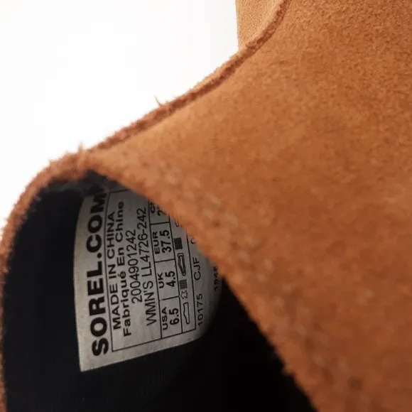 Sorel Women's Suede Ankle Boots Brown Wedge casual office festival Y2K