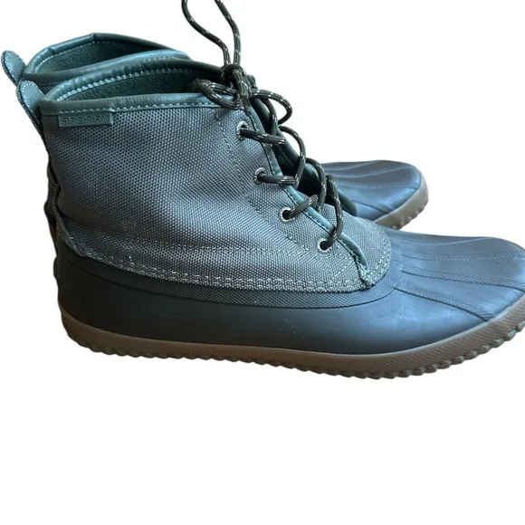 Sperry Breakwater Ballistic Duck Mens Green Casual Boots STS22778 size 13