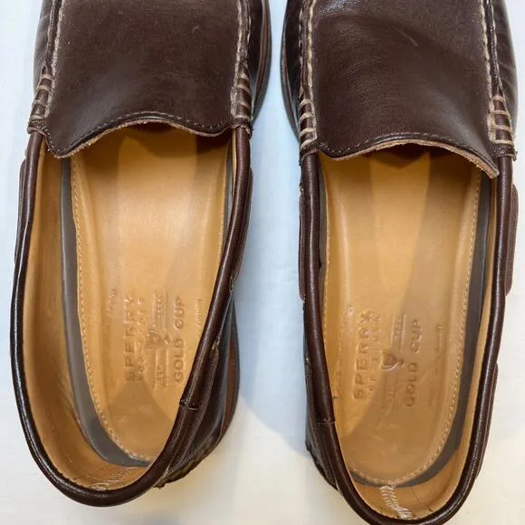 Sperry Top Sider Wave Driver Shoes Mens 12M Leather Driving Loafers