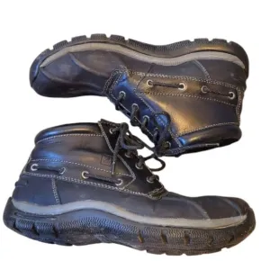 Sperry Black Waterproof Leather Ankle Duck Boots Size 11.5
