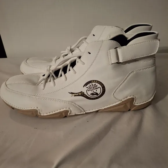 Spor7 White and Tan Men's Leather High Top Athletic Shoes