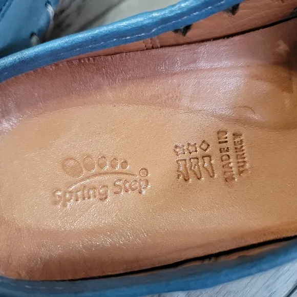 Spring Step Blue FUSALIDE Slip-On Shoes Size 39/8.5