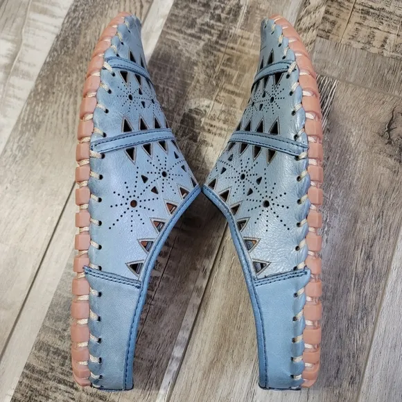 Spring Step Blue FUSALIDE Slip-On Shoes Size 39/8.5