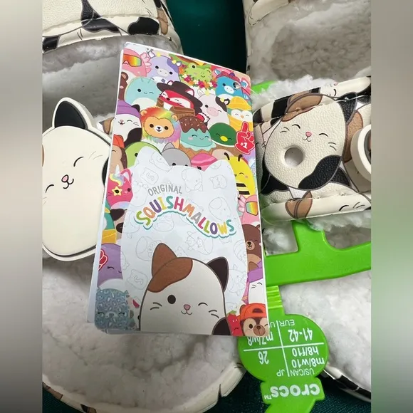Squishmallows can cozzy croc sandals size 10