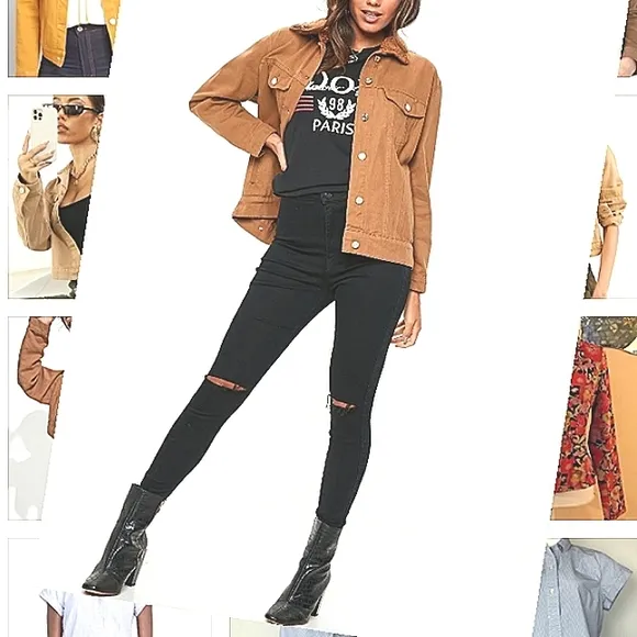 STAR SHAPE Distressed Fringe Frayed Cut-Out Denim Jean Jacket Lili Sidonio NWT