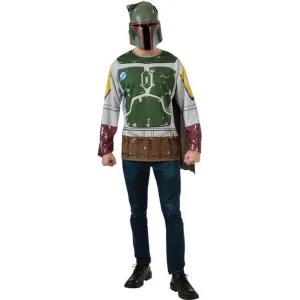 Star Wars Boba Fett Men's Costume T-Shirt And Mask Set Empire Strikes Back