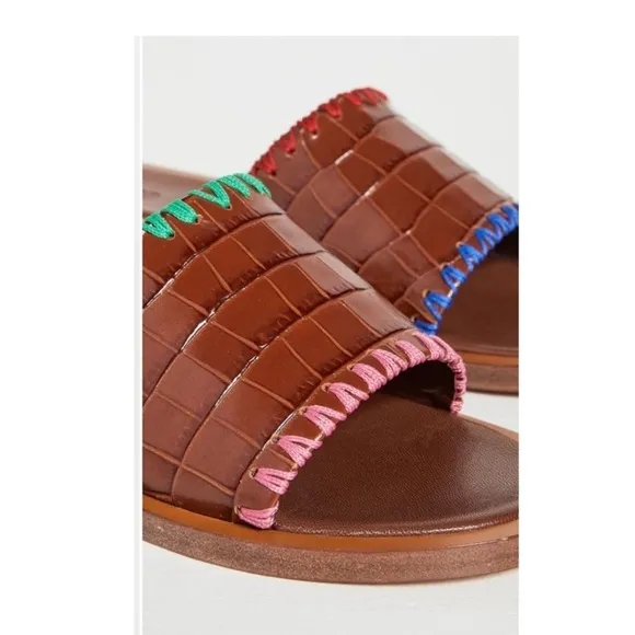 STAUD Genie Leather Sandals.