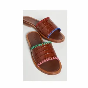 STAUD Genie Leather Sandals.
