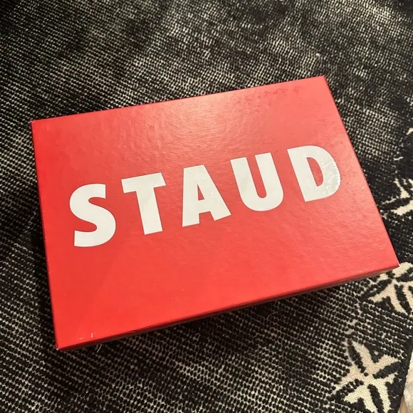 STAUD Genie Leather Sandals.