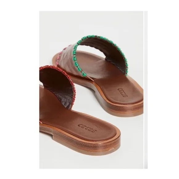 STAUD Genie Leather Sandals.