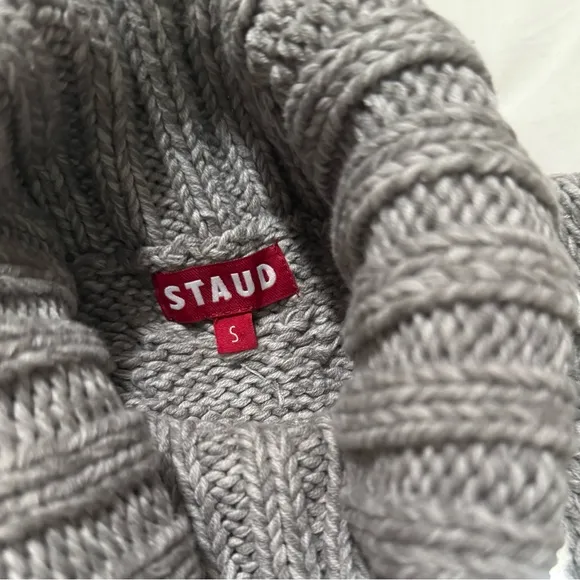 STAUD Gray Sleeveless Turtleneck Dress | Size Small