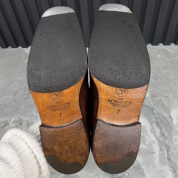 StefanoBi Manifattura Ferrarese Casual Loafers Brown Leather 7 OS or 8 US 41 EUR