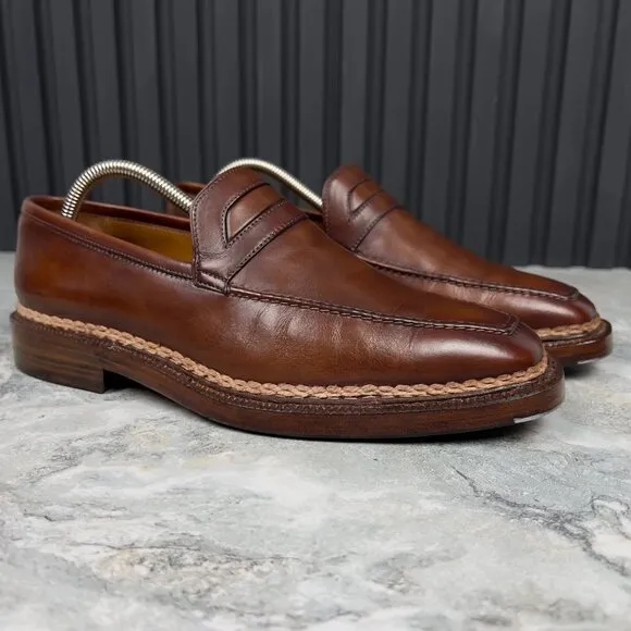 StefanoBi Manifattura Ferrarese Casual Loafers Brown Leather 7 OS or 8 US 41 EUR